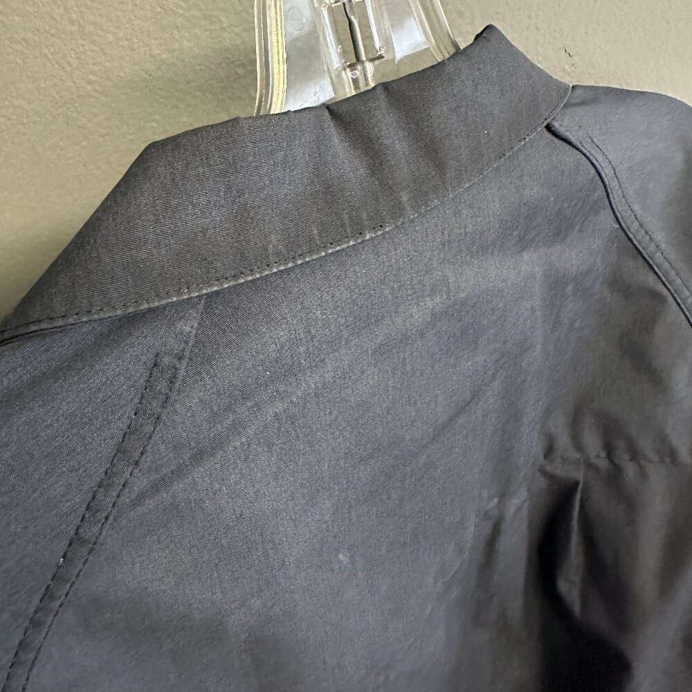 London Fog Vintage 80s Mens Size‎ 44 Work Shop Coat Navy Zip Retro Workwear - Picture 6 of 7